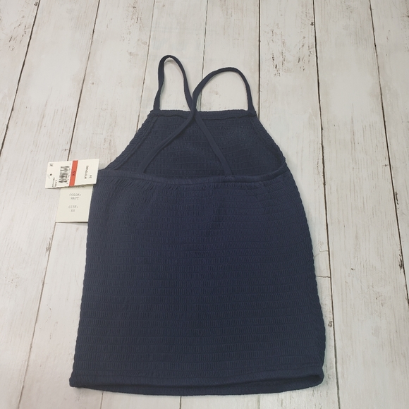 New! Hippie Rose Navy Blue Smocked Tank Top Sz XS - Picture 3 of 5